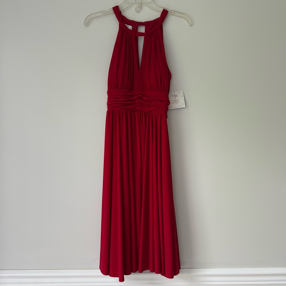 Suzi Chin for Maggy Boutique Red Dress Sz 6 NWT‎